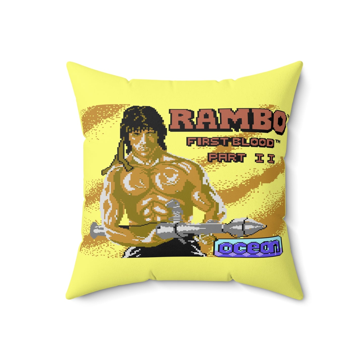 Rambo Spun Polyester Square Pillow