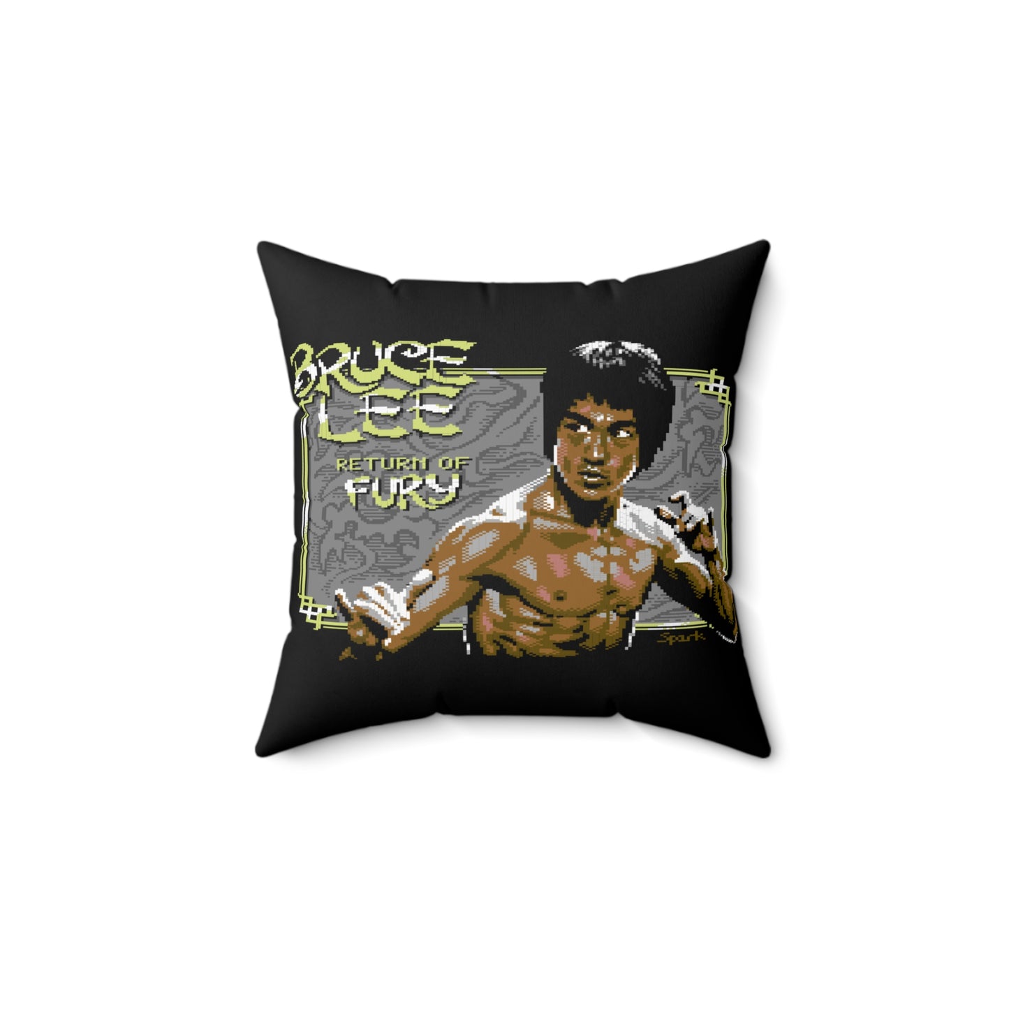 Bruce Lee Spun Polyester Square Pillow