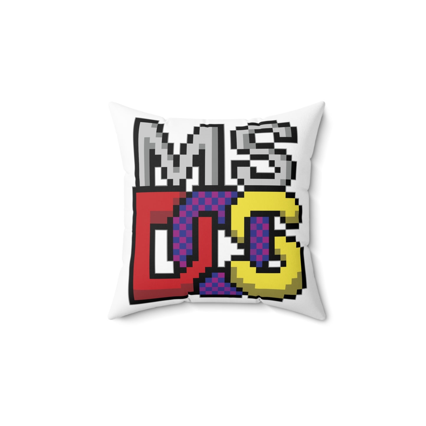 MS Dos Spun Polyester Square Pillow