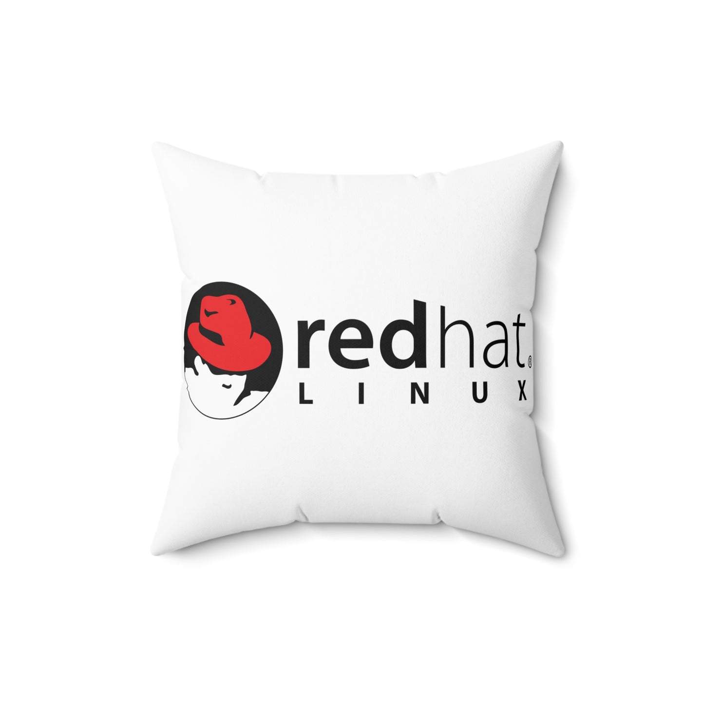 Red Hat Spun Polyester Square Pillow