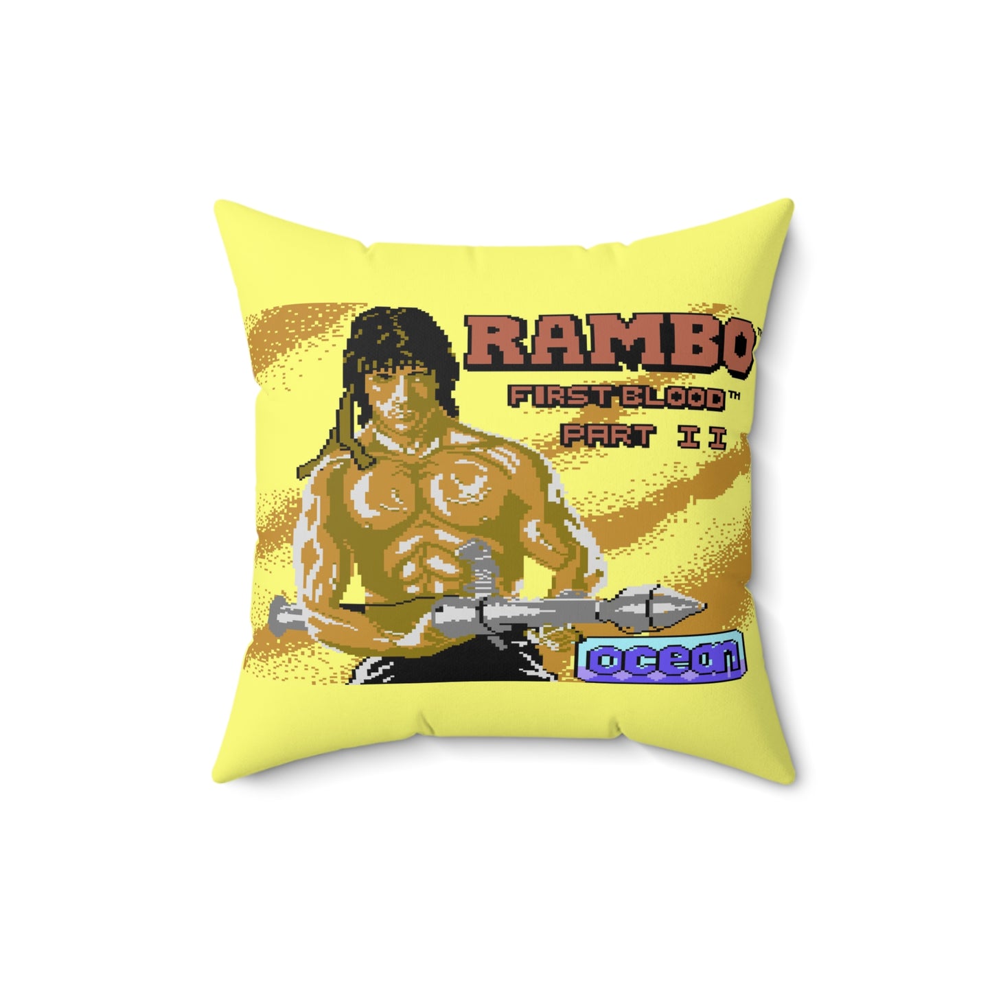 Rambo Spun Polyester Square Pillow