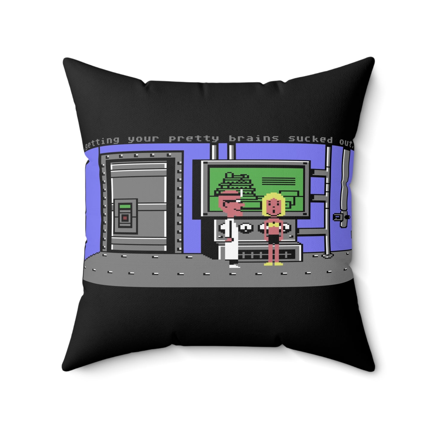 Maniac Mansion Spun Polyester Square Pillow