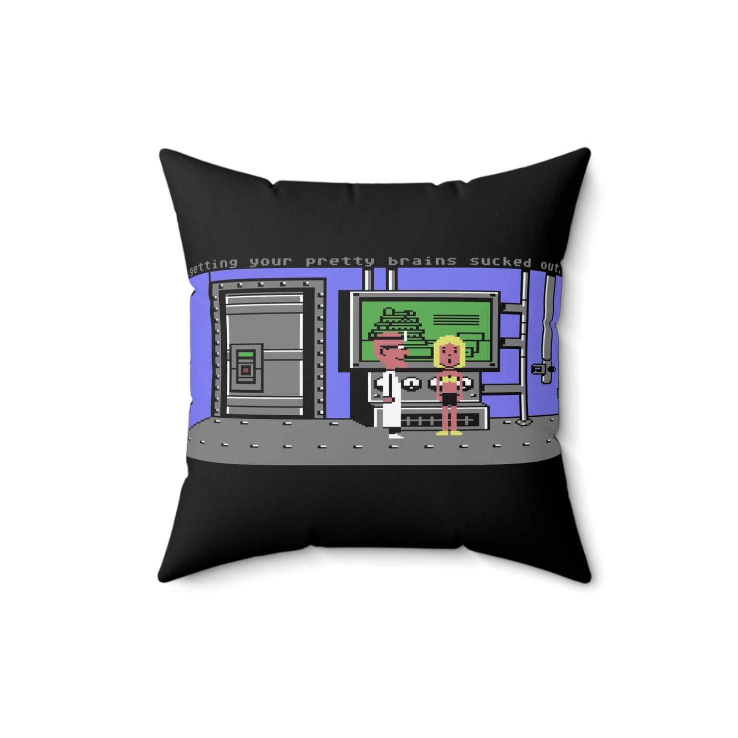 Maniac Mansion Spun Polyester Square Pillow