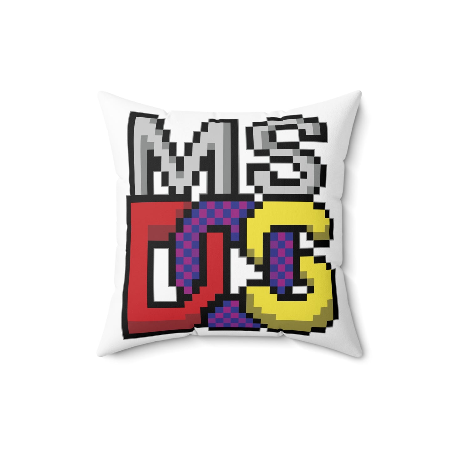 MS Dos Spun Polyester Square Pillow