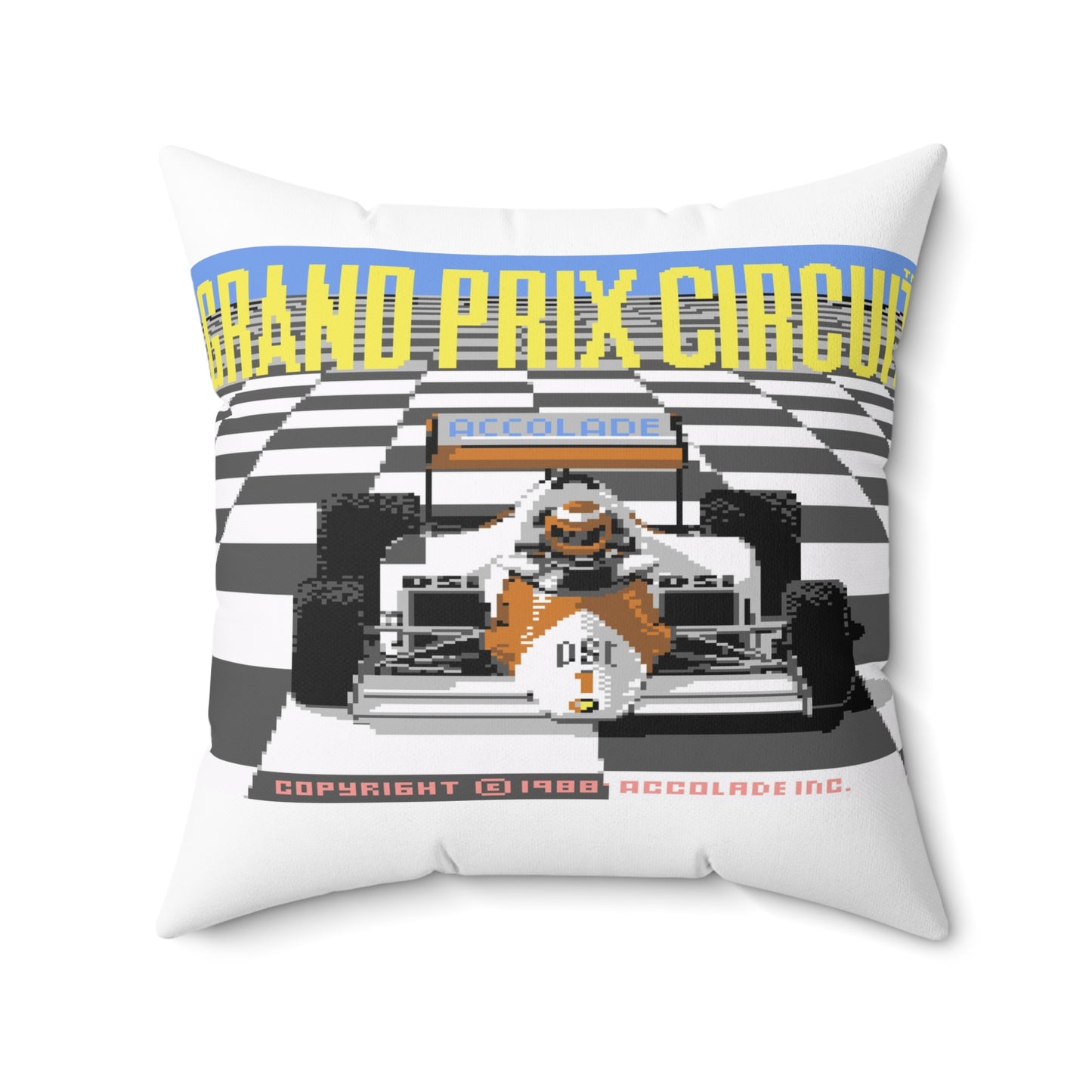 Grand Prix Circuit Spun Polyester Square Pillow