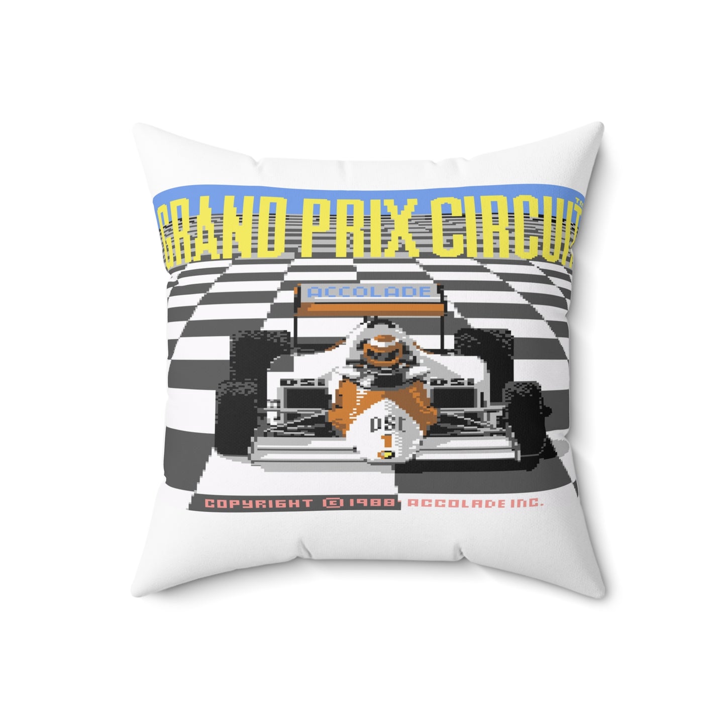 Grand Prix Circuit Spun Polyester Square Pillow