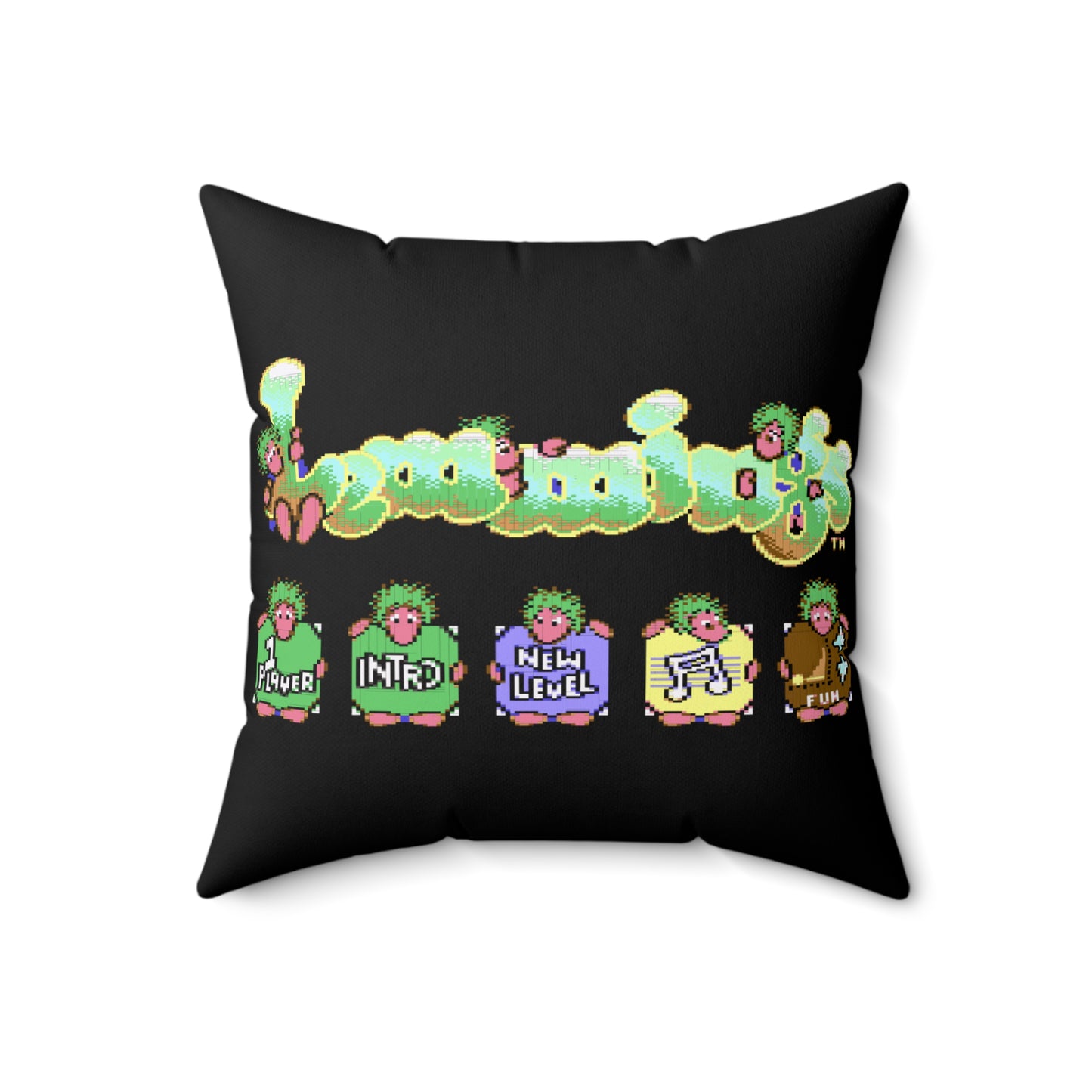 Lemmings Spun Polyester Square Pillow