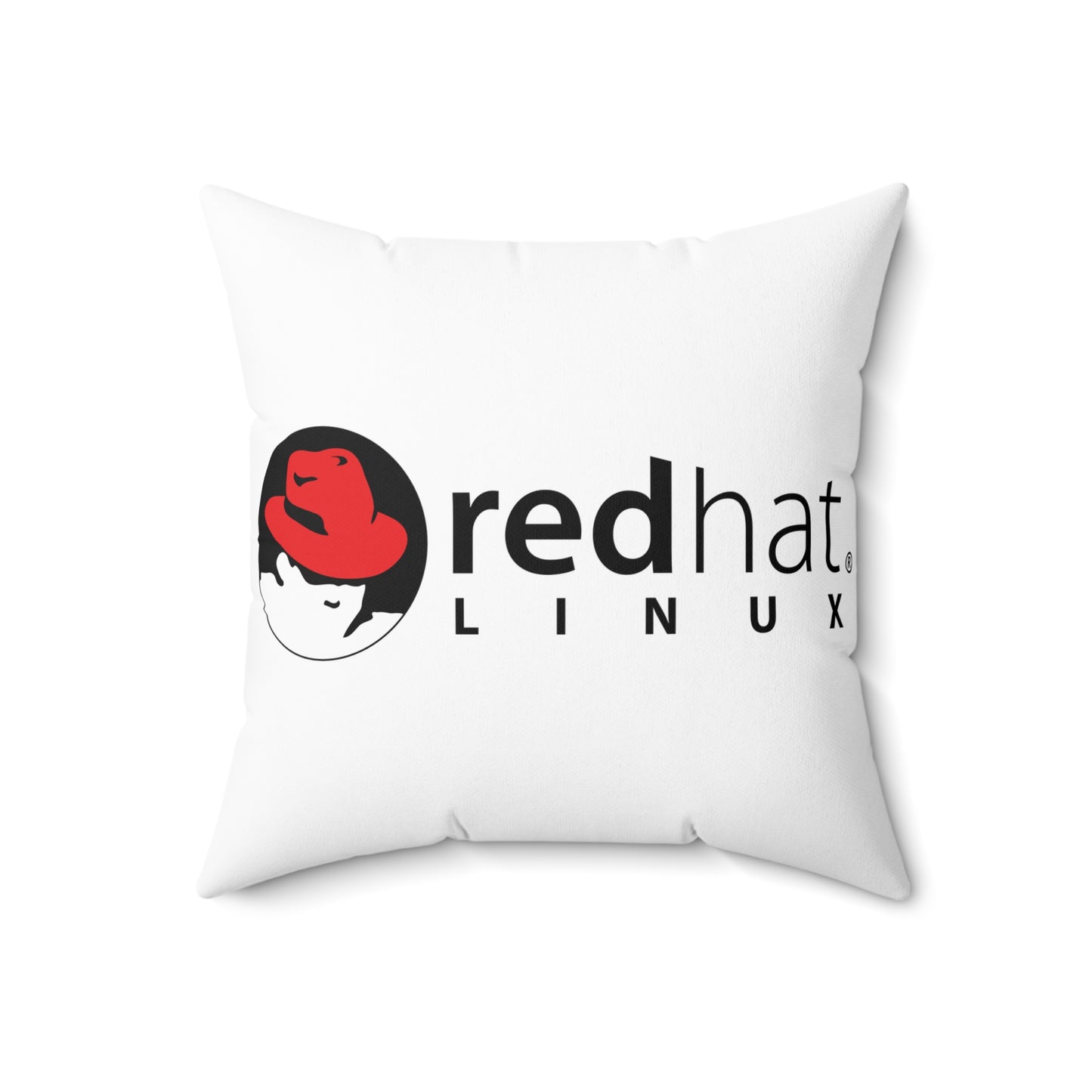 Red Hat Spun Polyester Square Pillow