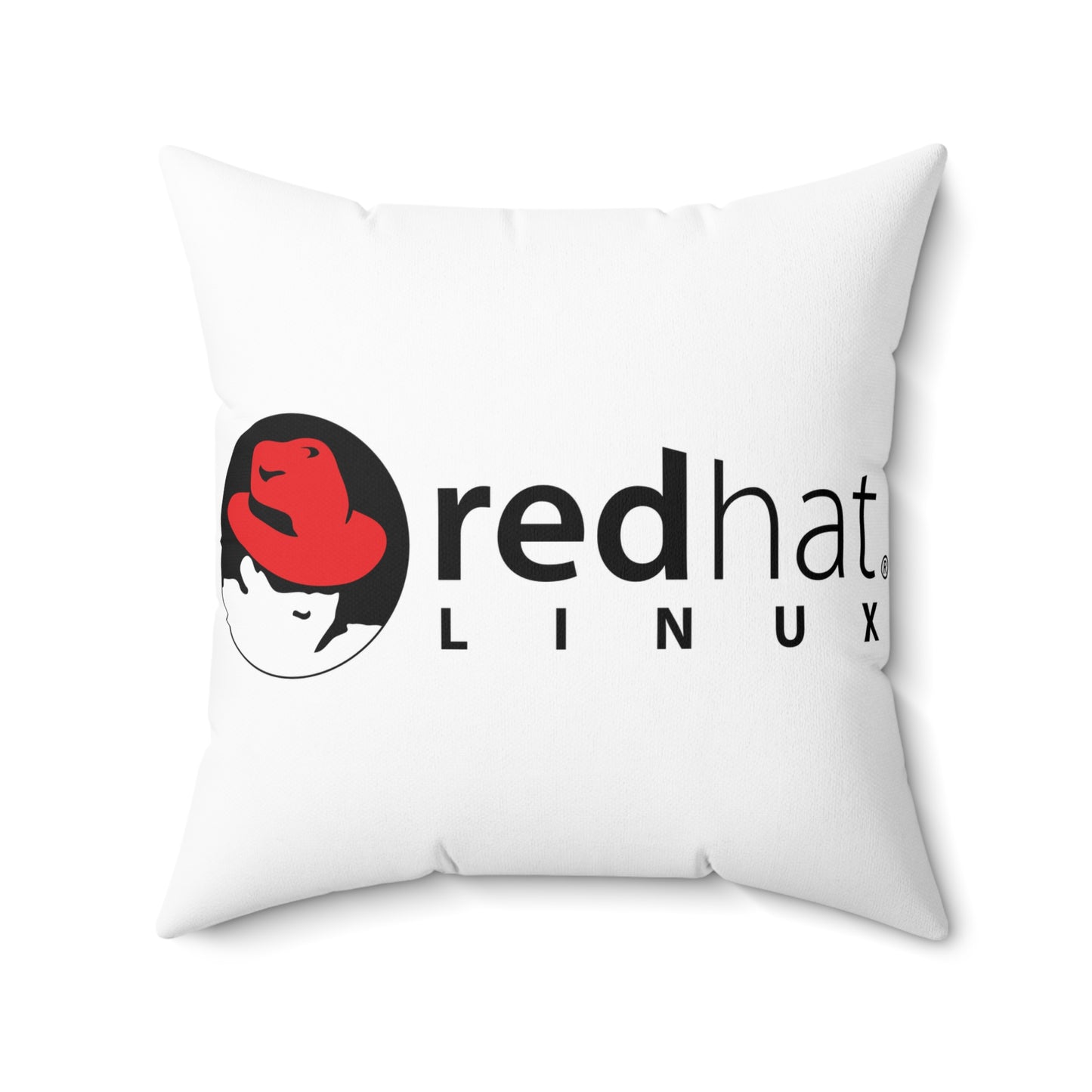 Red Hat Spun Polyester Square Pillow