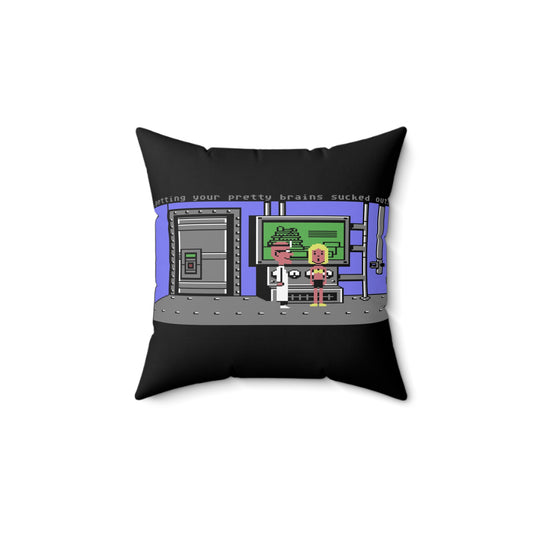 Maniac Mansion Spun Polyester Square Pillow