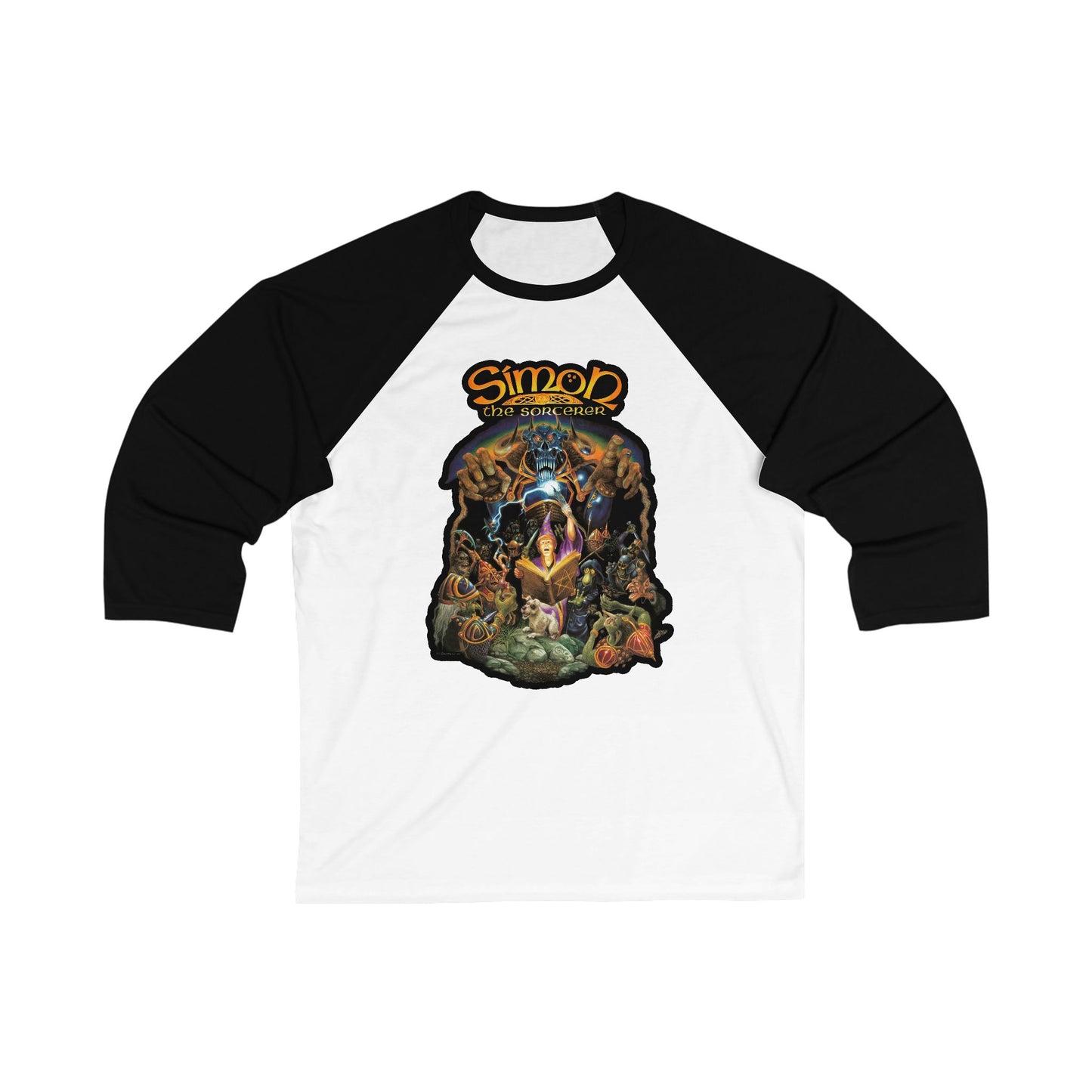 Simon the Sorcerer Unisex 3/4 Sleeve Baseball Tee