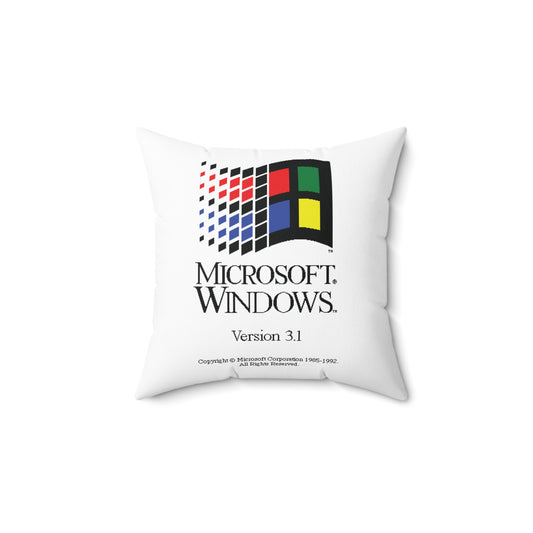 Microsoft Windows 3.1 Spun Polyester Square Pillow