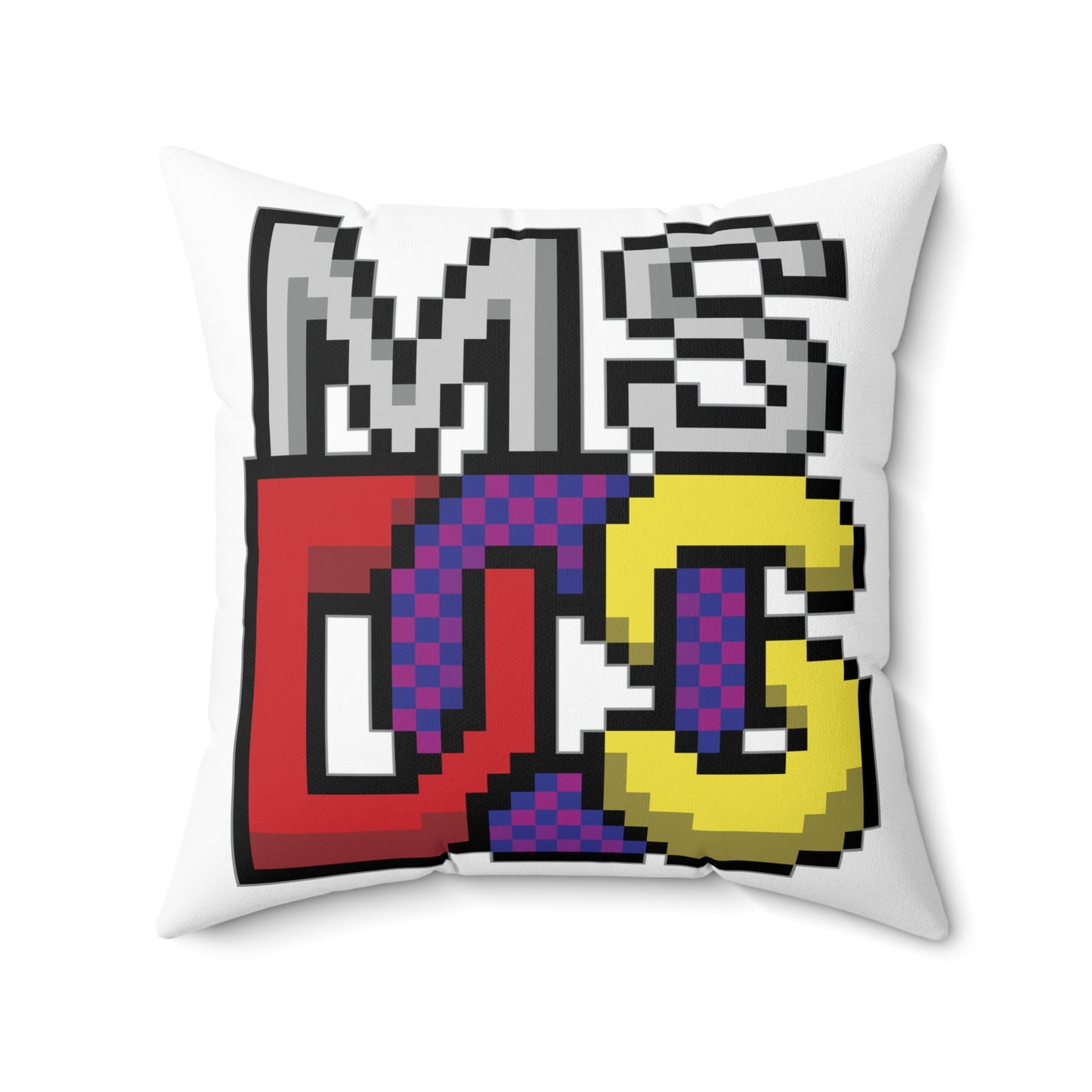 MS Dos Spun Polyester Square Pillow