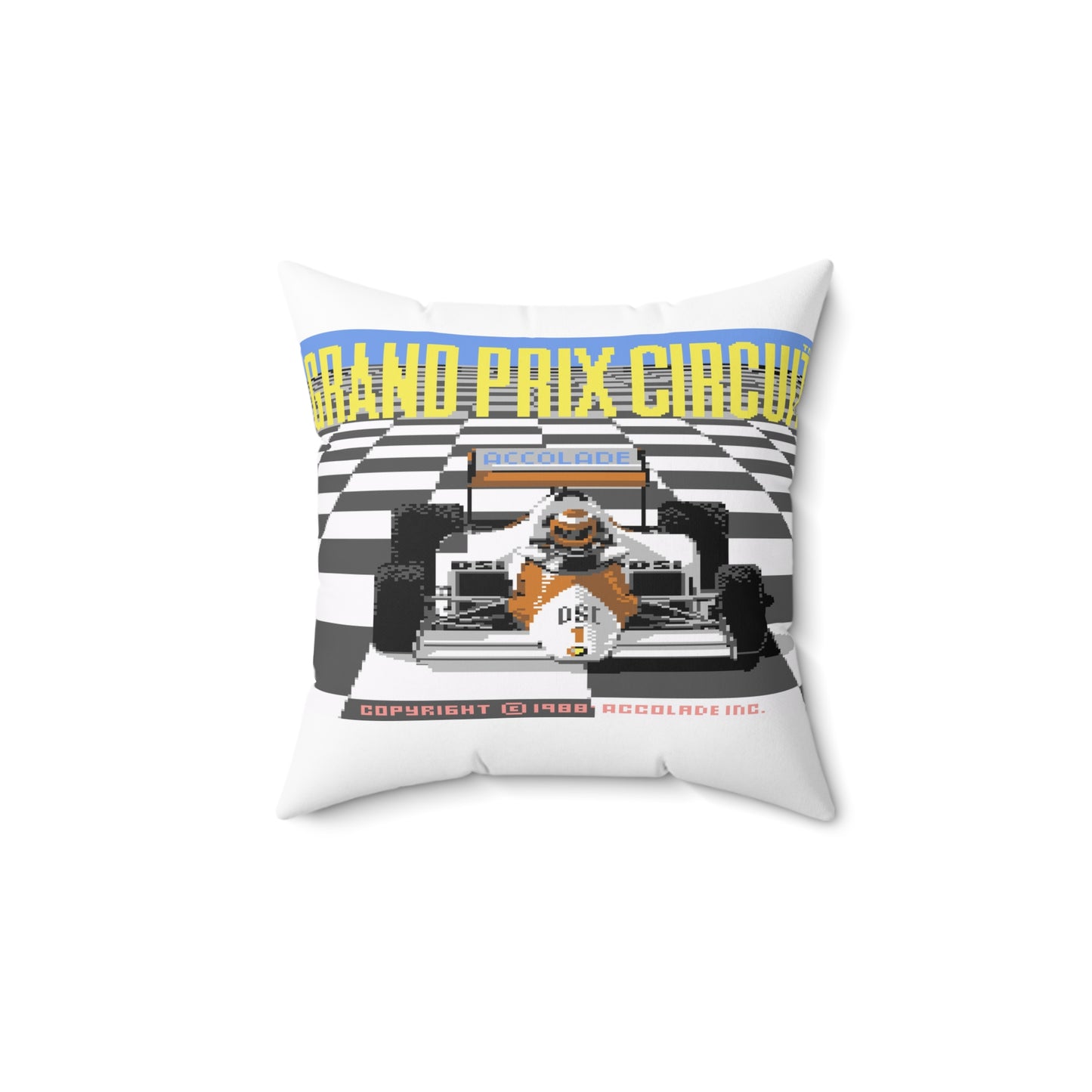 Grand Prix Circuit Spun Polyester Square Pillow