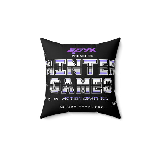 Winter Games Spun Polyester Square Pillow