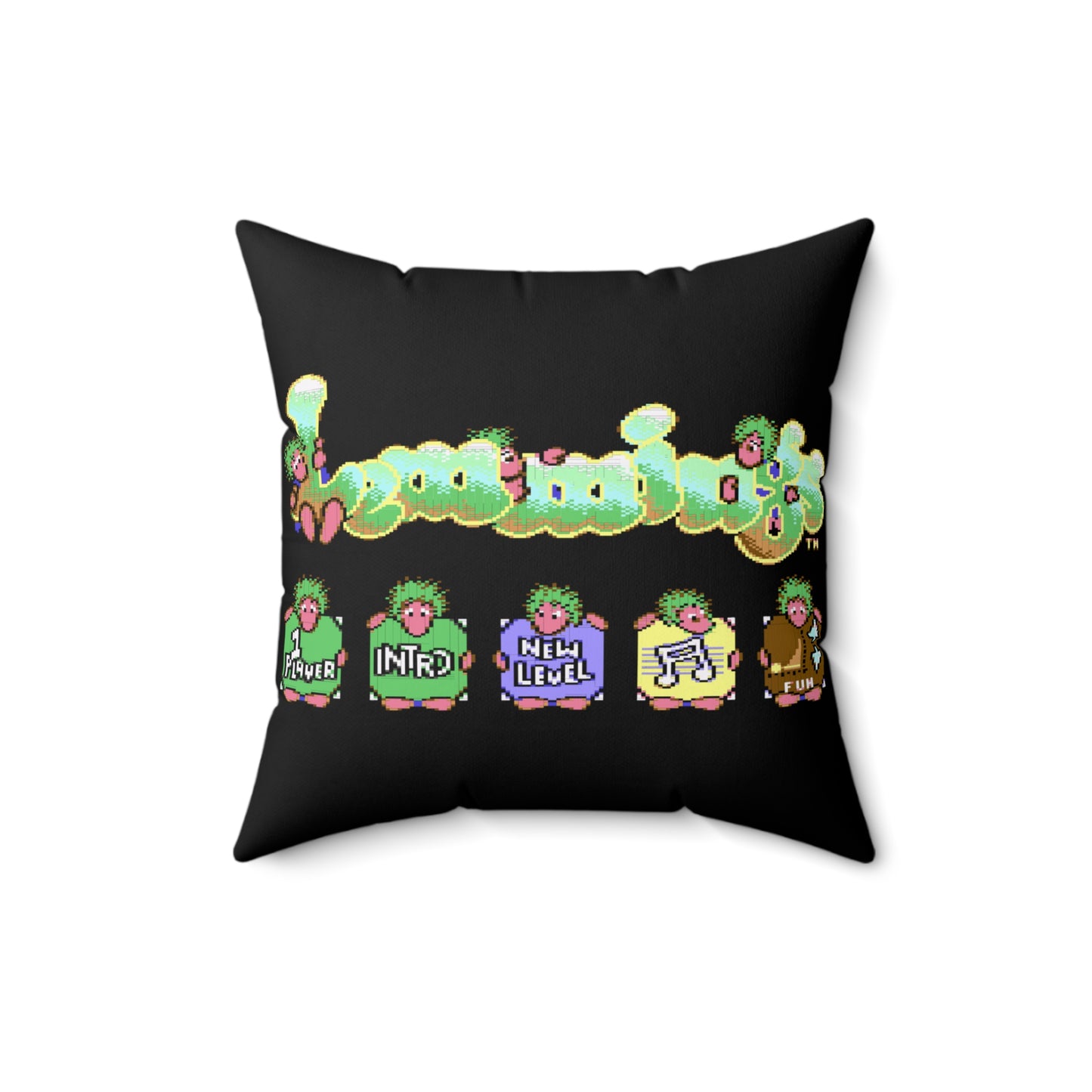 Lemmings Spun Polyester Square Pillow