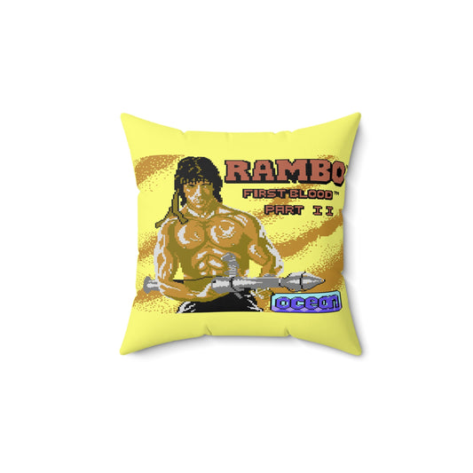 Rambo Spun Polyester Square Pillow