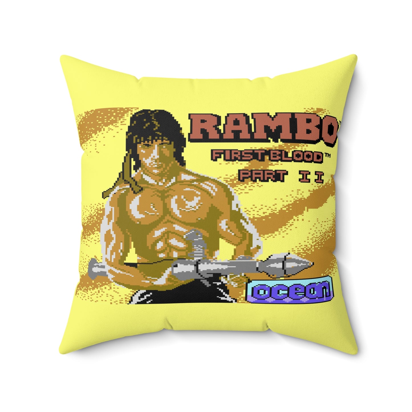 Rambo Spun Polyester Square Pillow