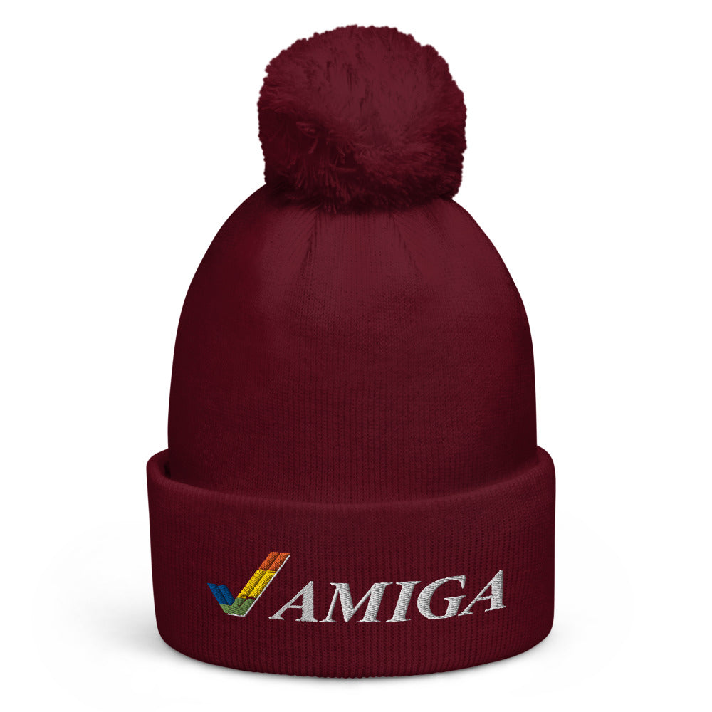 Amiga Dark Pom pom beanie