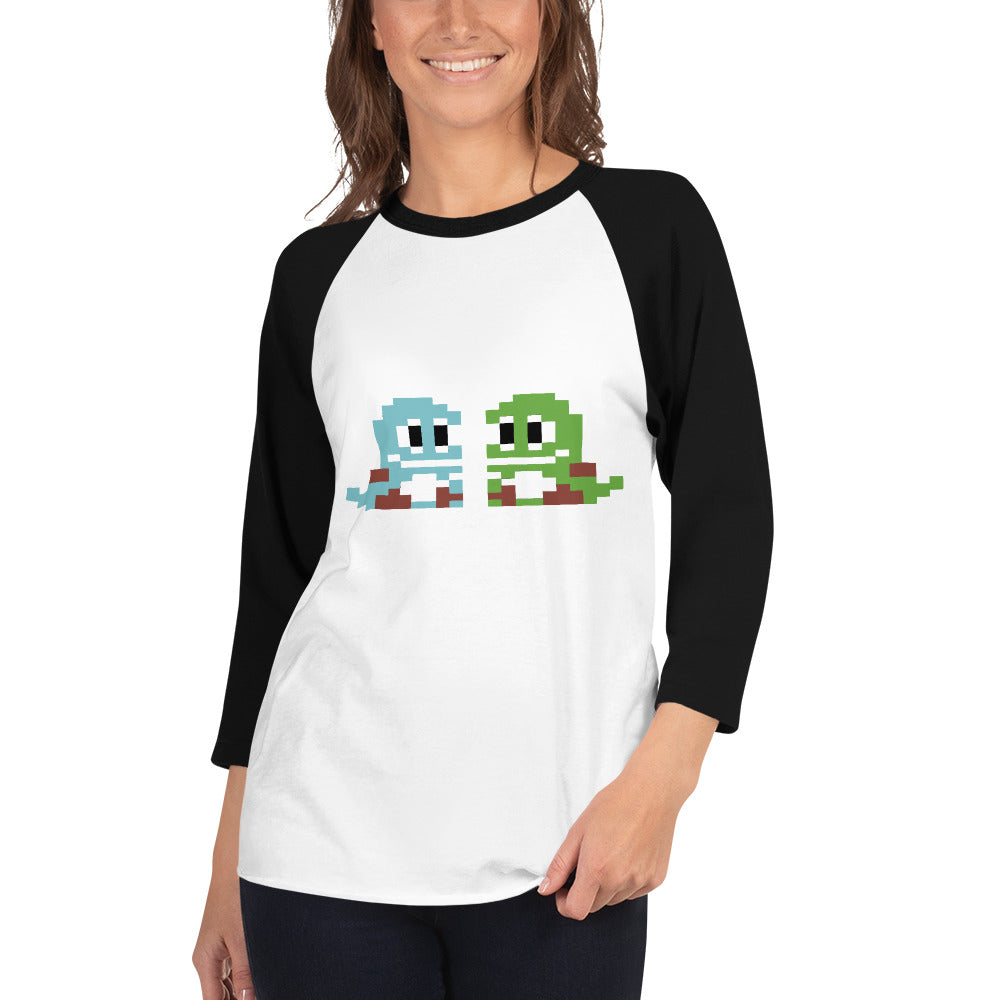 Bubble Bobble 3/4 sleeve raglan shirt