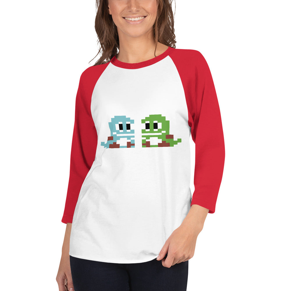 Bubble Bobble 3/4 sleeve raglan shirt