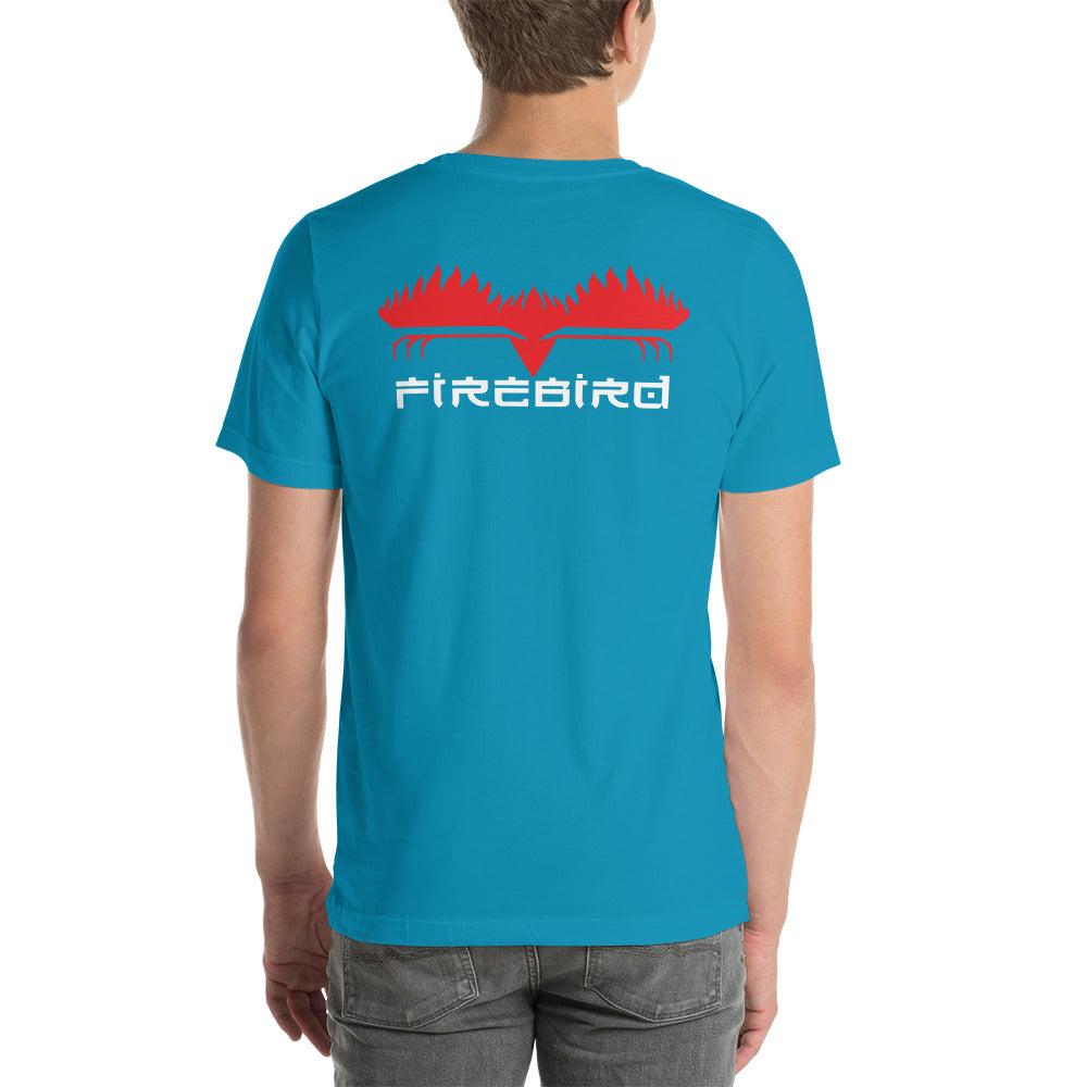 Firebird White Letters on Back Short-Sleeve Unisex T-Shirt