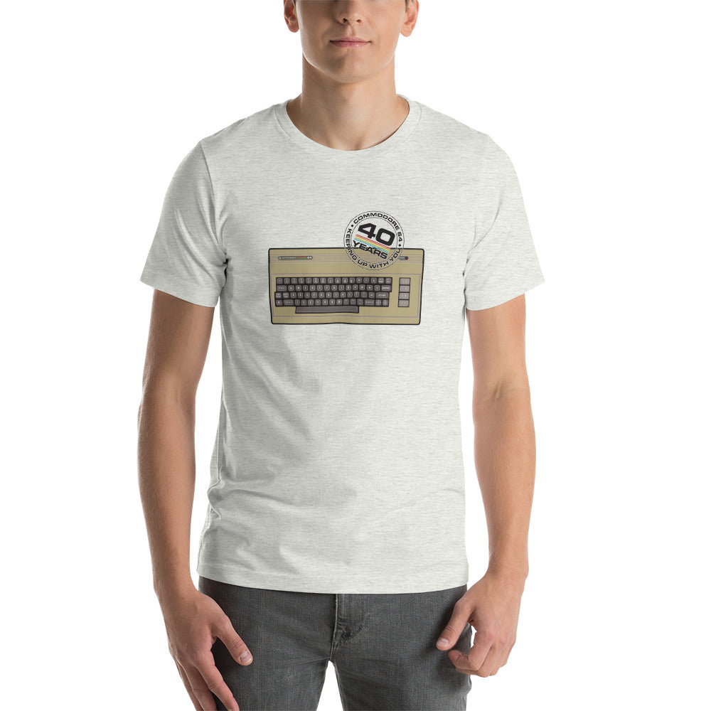 Short-Sleeve Unisex T-Shirt Commodore 64 40th Anniversary light