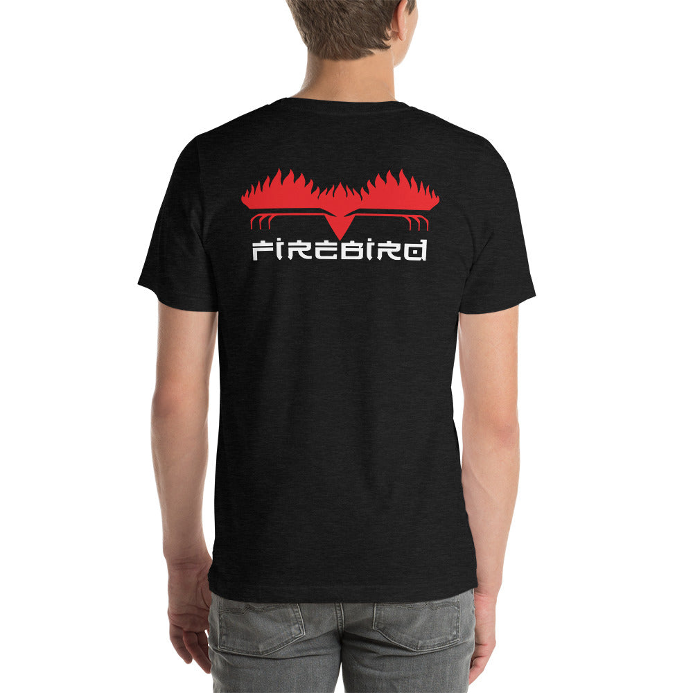 Firebird White Letters on Back Short-Sleeve Unisex T-Shirt