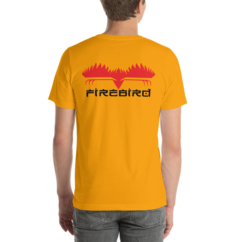 Firebird Black letters on Back Short-Sleeve Unisex T-Shirt