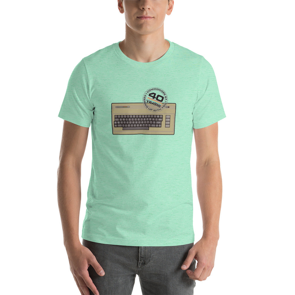 Short-Sleeve Unisex T-Shirt Commodore 64 40th Anniversary light