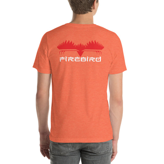 Firebird White Letters on Back Short-Sleeve Unisex T-Shirt