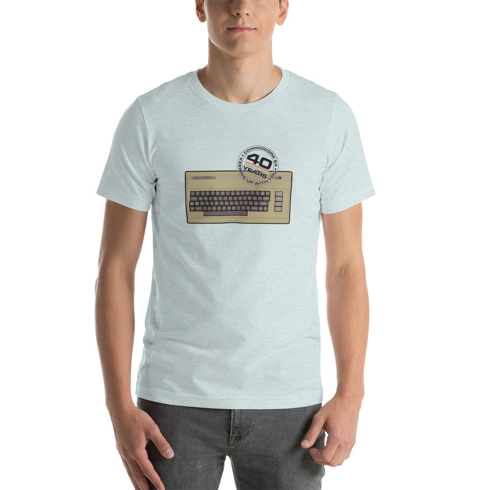 Short-Sleeve Unisex T-Shirt Commodore 64 40th Anniversary light