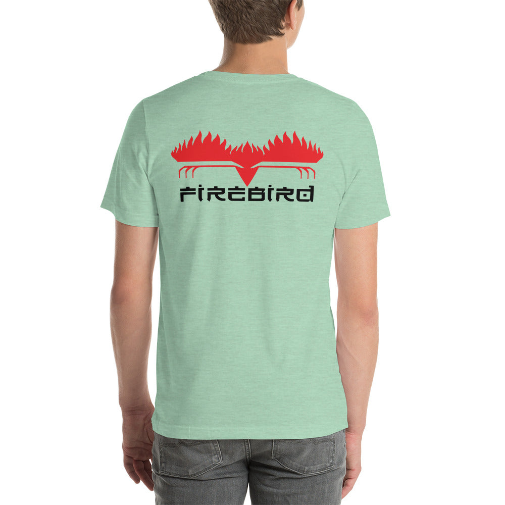 Firebird Black letters on Back Short-Sleeve Unisex T-Shirt