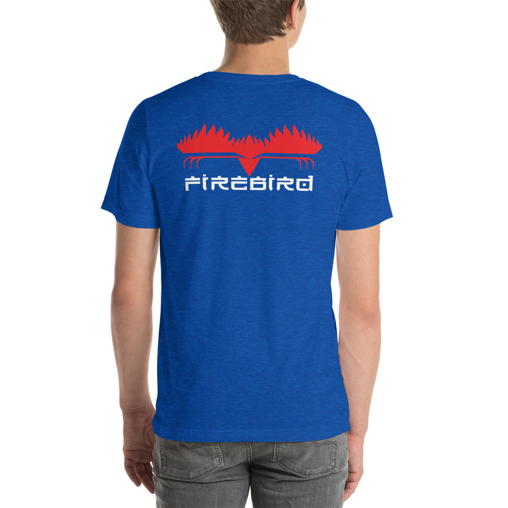 Firebird White Letters on Back Short-Sleeve Unisex T-Shirt