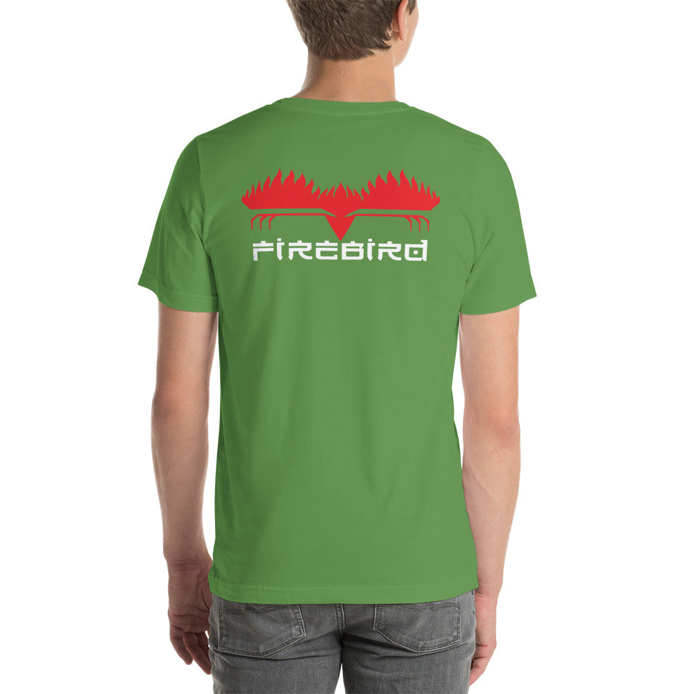 Firebird White Letters on Back Short-Sleeve Unisex T-Shirt