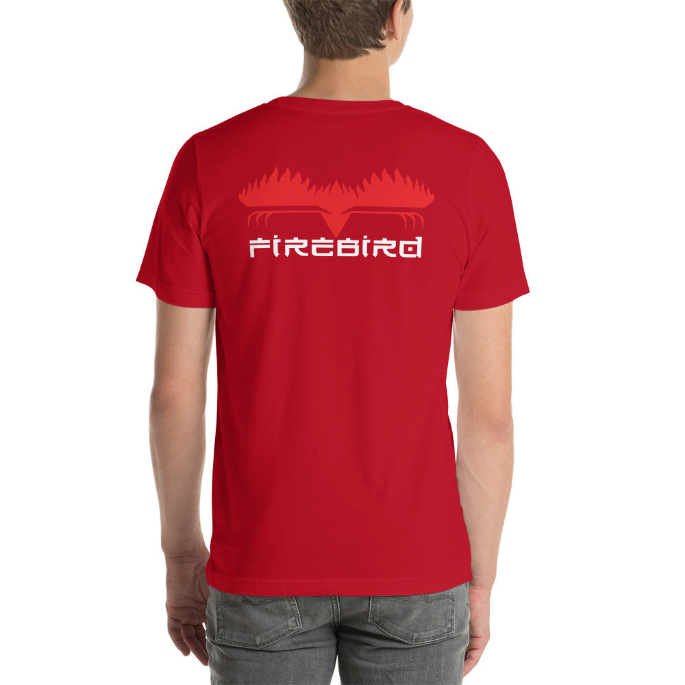 Firebird White Letters on Back Short-Sleeve Unisex T-Shirt