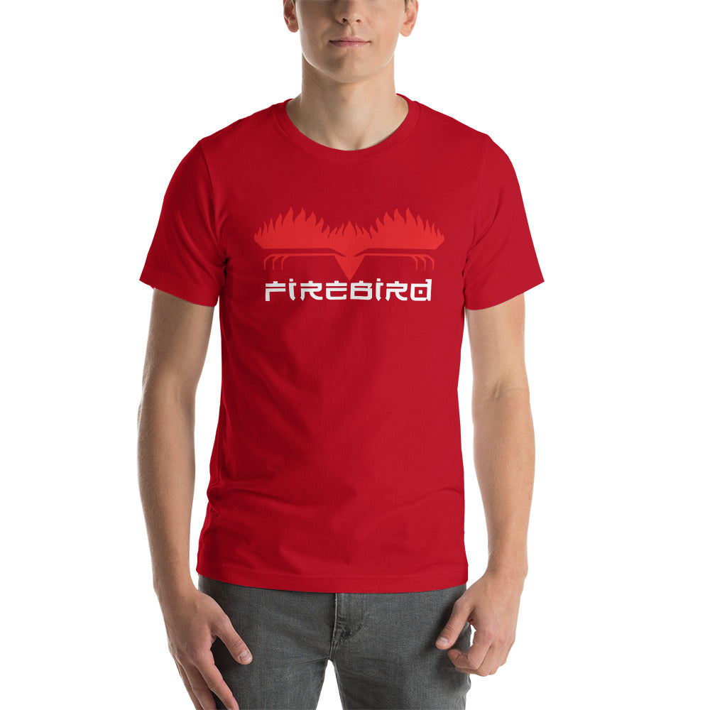 Firebird White Letters on Front Short-Sleeve Unisex T-Shirt