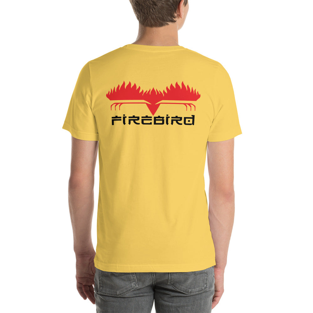 Firebird Black letters on Back Short-Sleeve Unisex T-Shirt