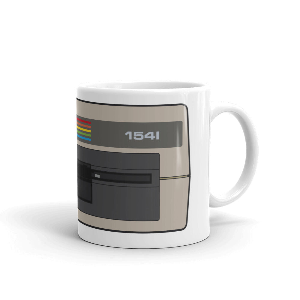 1541 Floppy Drive White glossy mug