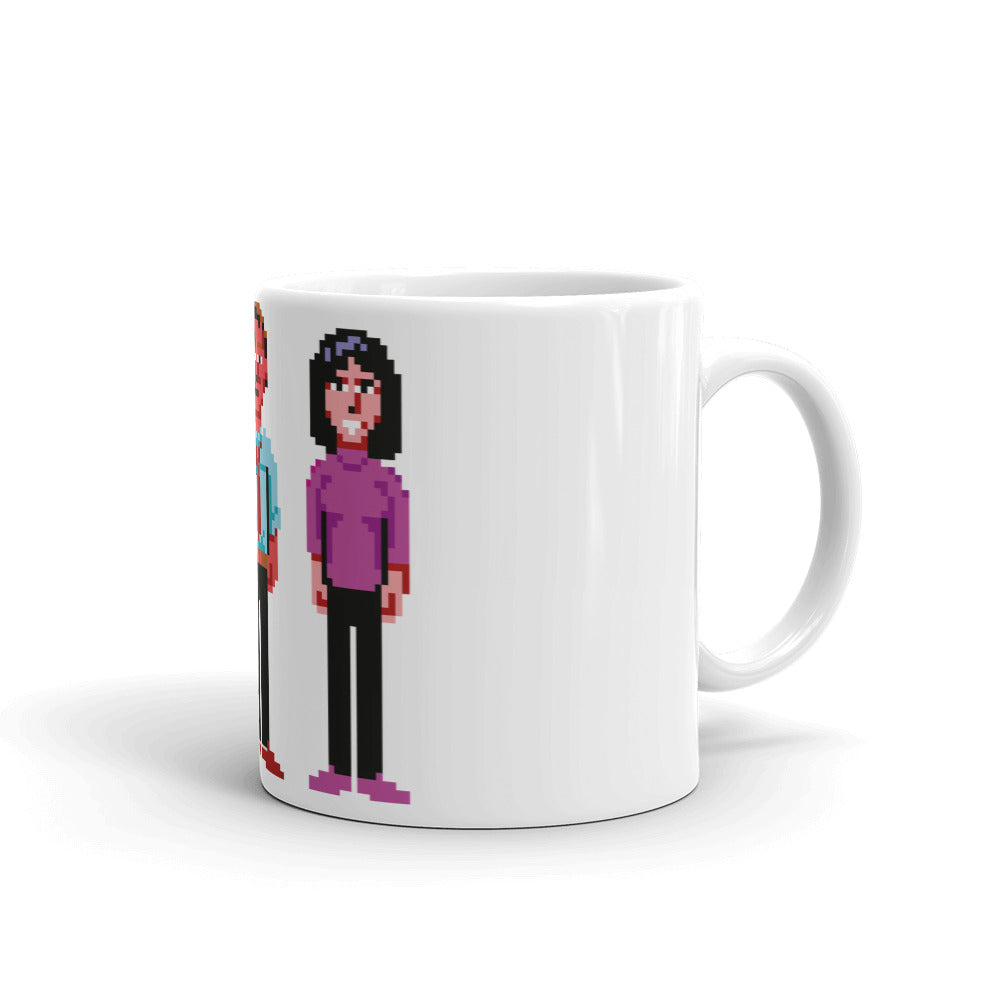 White glossy mug