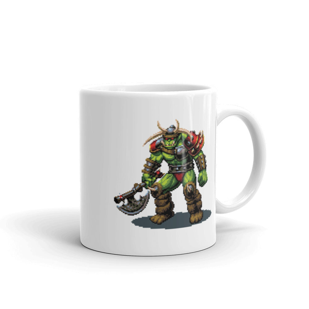 Orc WarCraft White glossy mug