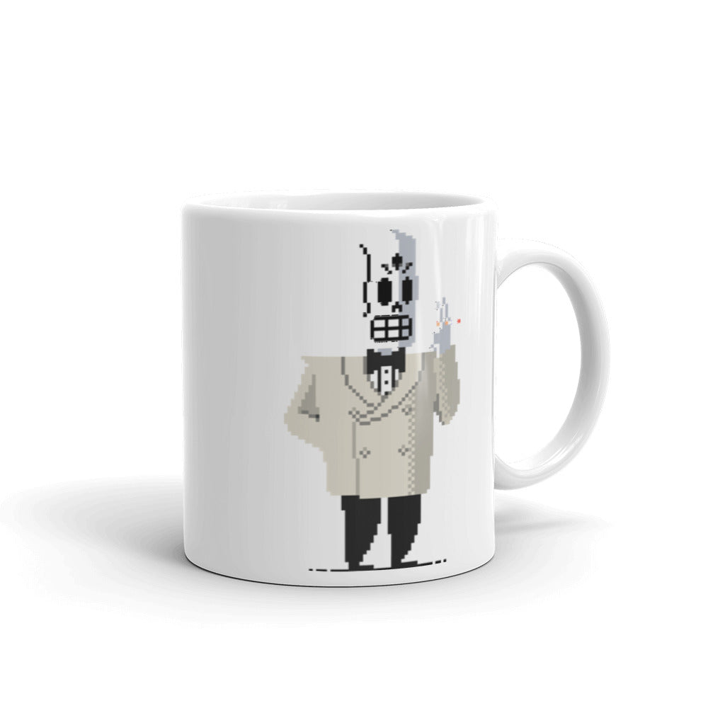 Grim Fandango White glossy mug