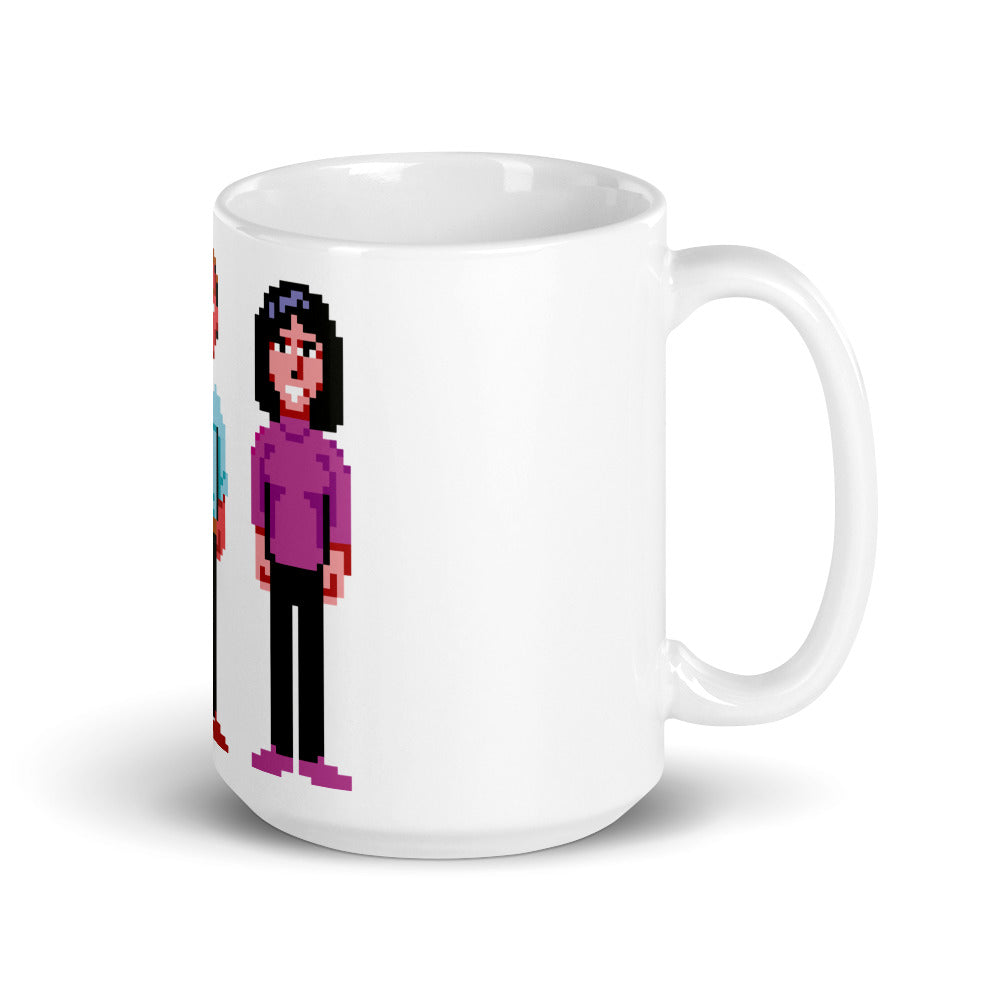 White glossy mug