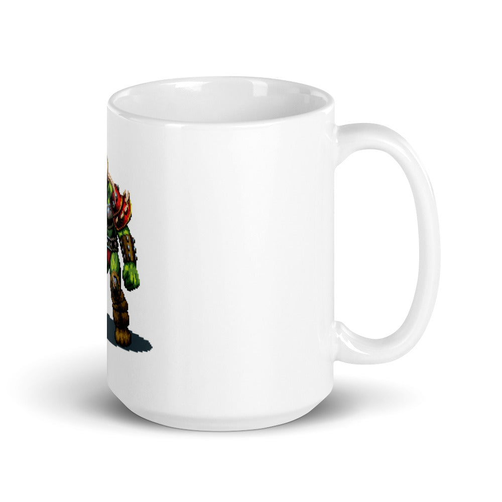 Orc WarCraft White glossy mug