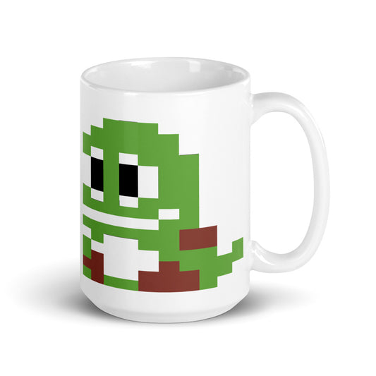 Bubble Bobble White glossy mug