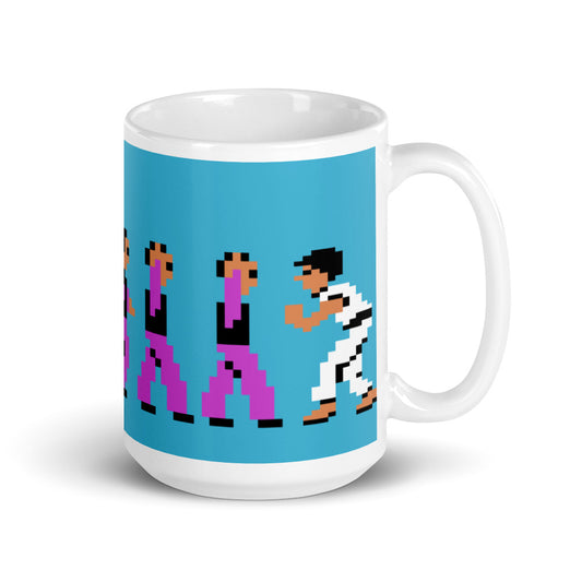 Kungfu Master White glossy mug