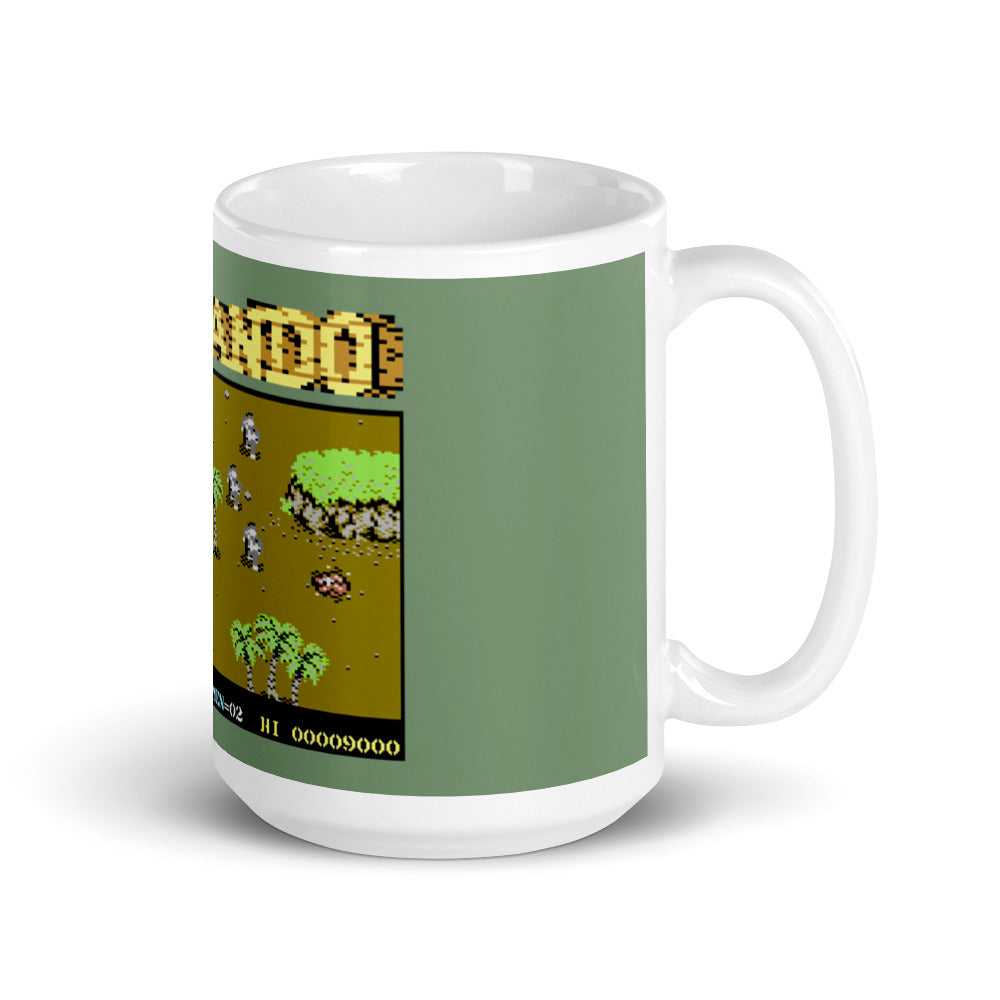 Commando White glossy mug